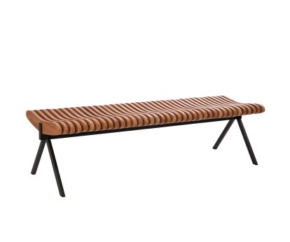 Prelude Bank, 150 cm, Schwarz, Teak