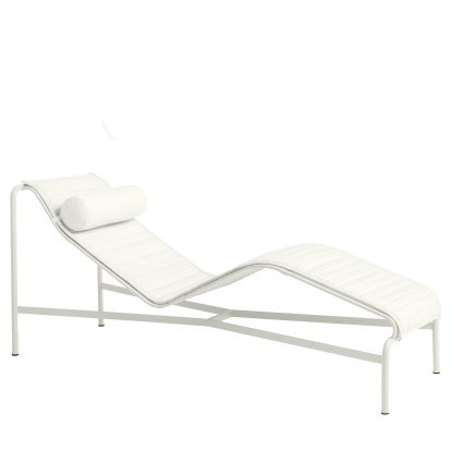 Palissade Chaise Longue, Cream white, Mit Auflage, Mit Nackenkissen