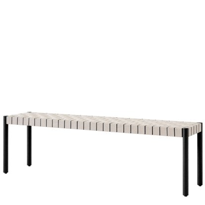 Betty Bank, TK5, 157 cm, Schwarz / Leinen natur