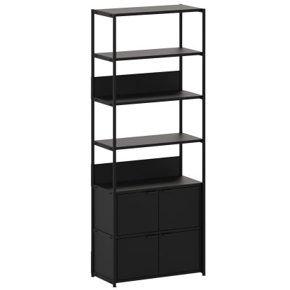 Unit Regal Stahl, 215 m , 2 x Doppeltür, Graphitschwarz