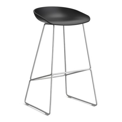 About A Stool AAS 38 Barhocker, Barvariante: Sitzhöhe 74 cm, Edelstahl, Black 2.0