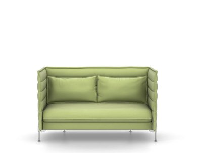 Alcove Sofa, Zweisitzer (H94 x B164 x T84 cm), Laser, Hellgrau/lindgrün