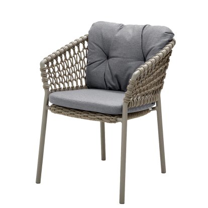 Ocean Stuhl, Open soft Rope – Taupe, AirTouch - Grey