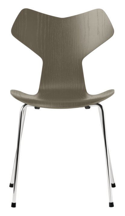 Details Fritz Hansen Grand Prix 3130 New Colours Grand Prix 3130 New Colours, Gefärbte Esche, Olive green, Chrome