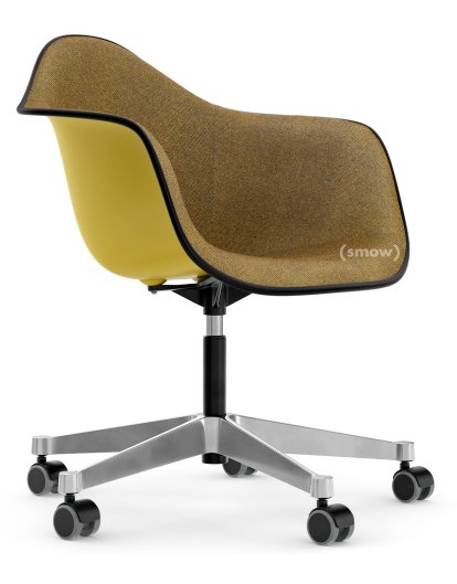 Eames Plastic Armchair RE PACC, Senf, Mit Vollpolsterung, Senf / dunkelgrau