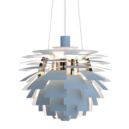 PH Artichoke (Zapfen), Dusty blue / Messing, Ø 48 cm