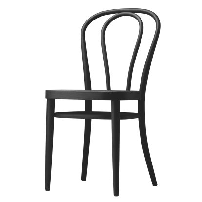 Details Thonet 218 / 218 M Stuhl 218 / 218 M Stuhl, Buche gebeizt schwarz, Sperrholz-Muldensitz