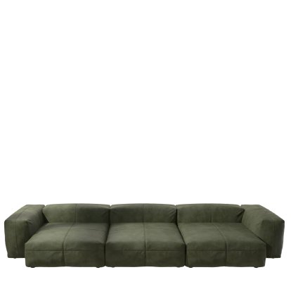 Vetsak Sofa Set 5, Leather - Olive, Ohne Kissen