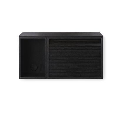 Hifive Wandregal, Hifive 75, Eiche schwarz lackiert