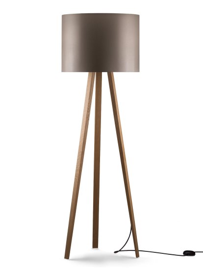 Luca Stand, High (H 165 cm), Eiche natur, Grau