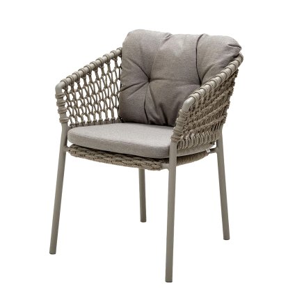 Ocean Stuhl, Open soft Rope – Taupe, Natté - Taupe