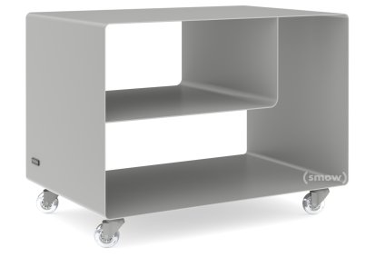 Rollwagen R 106, Einfarbig, Weißaluminium (RAL 9006), Transparentrollen