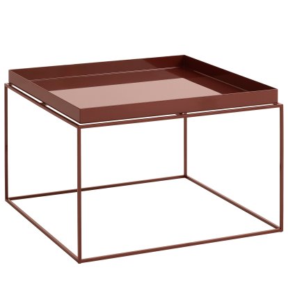 Tray Beistelltisch, H 35/39 x B 60 x T 60 cm, Chocolate - High gloss