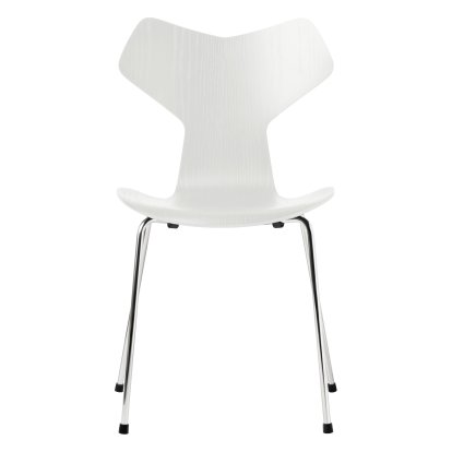 Grand Prix 3130 Stuhl, Gefärbte Esche, White, Chrome
