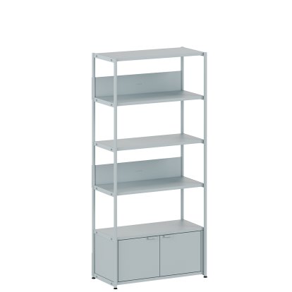 Unit Regal Stahl, 180 cm, 1 x Doppeltür, Blassblau