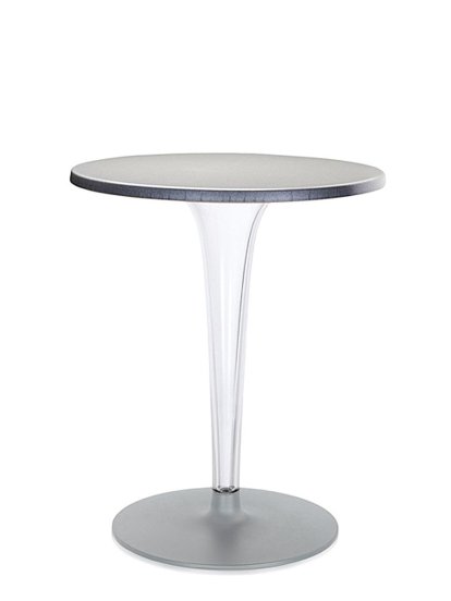 TopTop Esstisch, Rund Ø 60 x H 72 cm, kratzfestes Werzalit, Aluminium