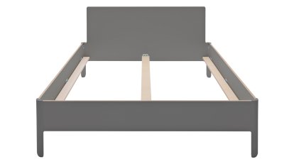 Nait Doppelbett, 140 x 200, Mit Kopfteil, CPL anthrazit