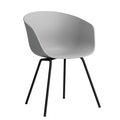 About A Chair AAC 26 Armlehnstuhl, Concrete grey 2.0, Stahl pulverbeschichtet schwarz