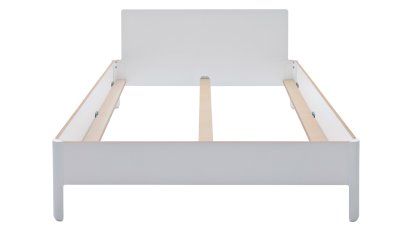 Nait Doppelbett, 140 x 200, Mit Kopfteil, CPL weiß