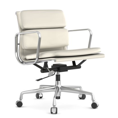 Soft Pad Chair EA 217, Poliert, Leder Standard snow, Plano weiß