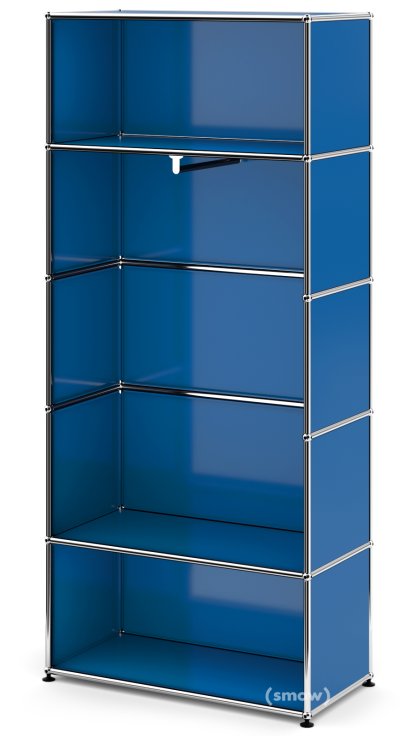 USM Haller Garderobe M mit Kleiderstange Typ I, Enzianblau RAL 5010