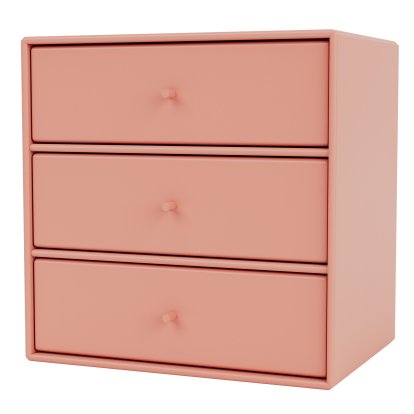 Montana Mini, Modul mit 3 Schubladen, Rhubarb