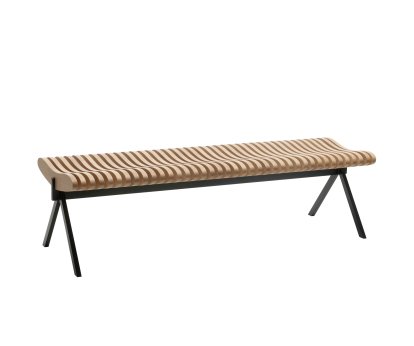 Prelude Bank, 150 cm, Schwarz, Eiche geölt