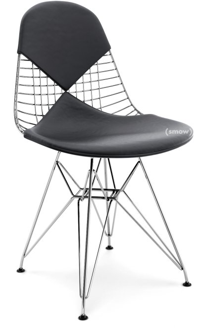 Kissen für Wire Chair (DKR/DKW/DKX/LKR), Sitz- und Rückenkissen (Bikini), Leder (Standard), Asphalt