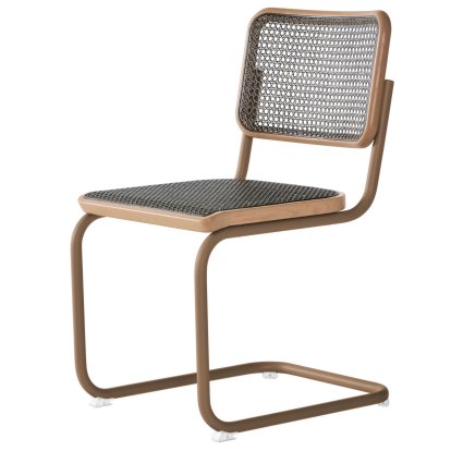 S 32 V Dark Melange Freischwinger, Rosenholz