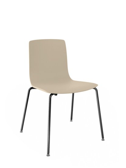 Aava Stuhl, Schwarz, Beige, Ohne Armlehnen