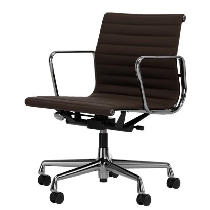 Aluminium Chair EA 117, Poliert, Leder Premium F, Kastanie