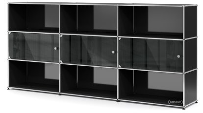 Details USM Haller USM Haller Highboard XL mit 3 Glastüren USM Haller Highboard XL mit 3 Glastüren