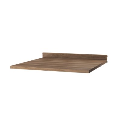 String System Schreibtischplatte, Walnussfurnier, B 58 cm x T 58 cm