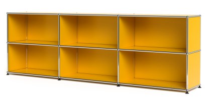 USM Haller Sideboard XL, individualisierbar, Goldgelb RAL 1004, Offen, Offen