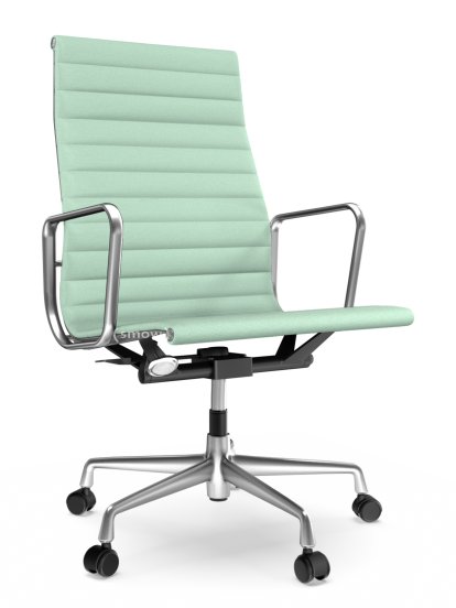 Aluminium Chair EA 119, Poliert, Hopsak, Mint / elfenbein