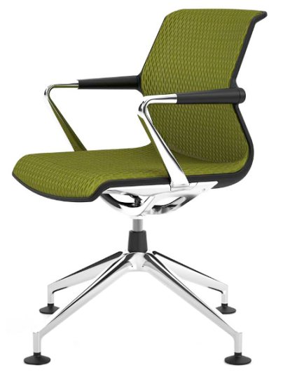 Unix Chair Viersternfuß, Diamond Mesh avocado, Basic dark