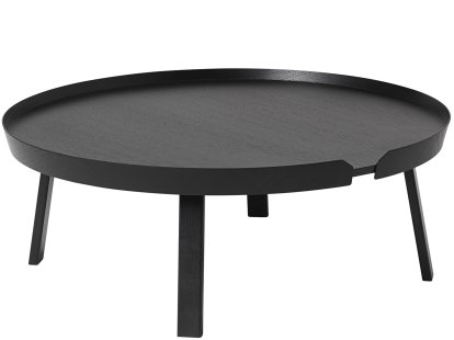 Around Coffee Table, XL (H 36 x Ø 95 cm), Esche schwarz