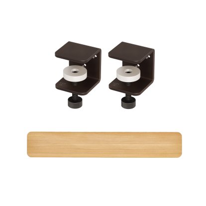 Tiptoe Wandregal Eiche massiv, Wandregal 120 cm, Patinierter Stahl