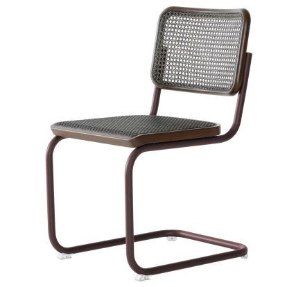 S 32 V Dark Melange Freischwinger, Kastanie