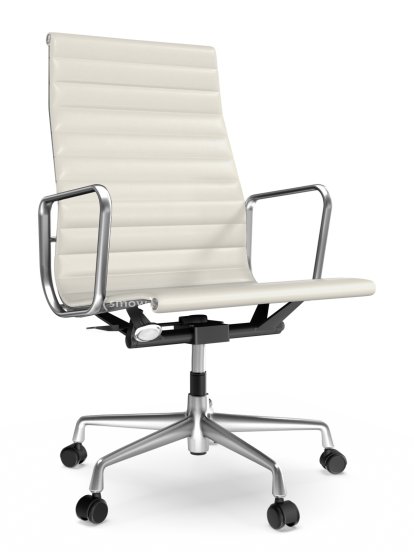 Aluminium Chair EA 119, Poliert, Leder (Standard), Snow