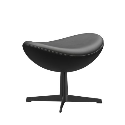 Details Fritz Hansen Egg Footstool Egg Footstool, Leder Essential, Black, Black