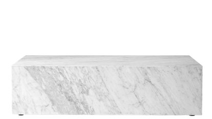 Plinth Side Table, H 27 x B 60 x T 100 cm, Weiß