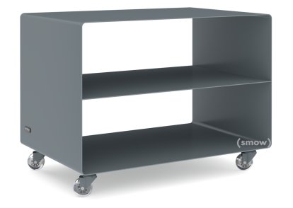 Rollwagen R 103, Einfarbig, Basaltgrau (RAL 7012), Transparentrollen