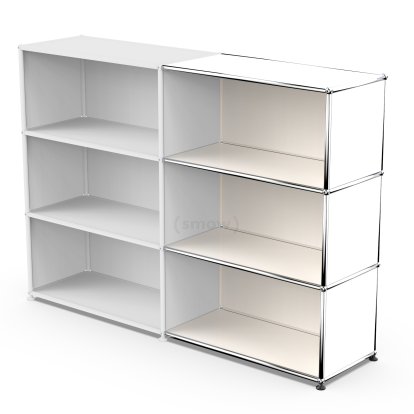 USM Haller Anbaupaket Horizontal 3, Reinweiß RAL 9010, 35 cm