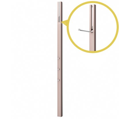 Line Garderobe, Lack Akzentfarbe altrosa, Chrom glänzend