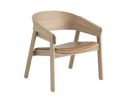 Details Muuto Cover Lounge Chair Cover Lounge Chair, Eiche/Leder cognac