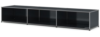 USM Haller Lowboard XL, individualisierbar, Anthrazitgrau RAL 7016, Offen, 50 cm