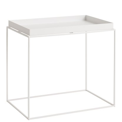 Tray Beistelltisch, H 50/54 x B 40 x T 60 cm, White