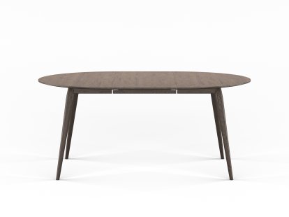 PLAYdinner Round, Eiche geräuchert, Mit einer Einlegeplatte (L 120-170 cm), Eiche geräuchert