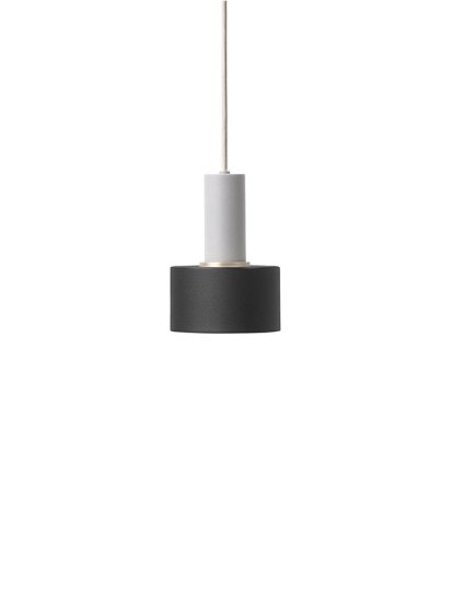Collect Lighting, Niedrig, Light grey, Disc, Black